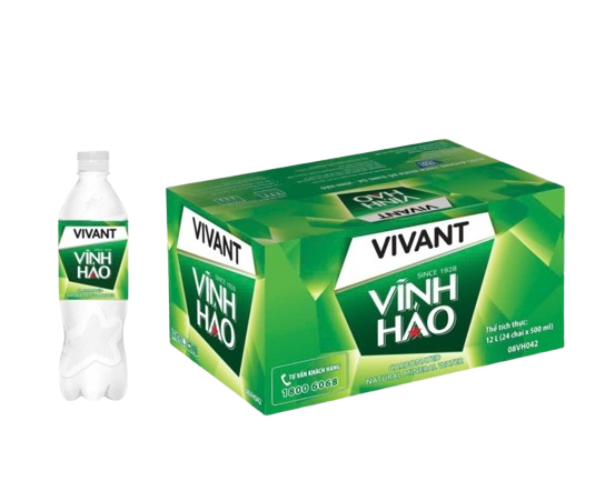 Nước Vĩnh Hảo có ga 500ml thùng 24 chai