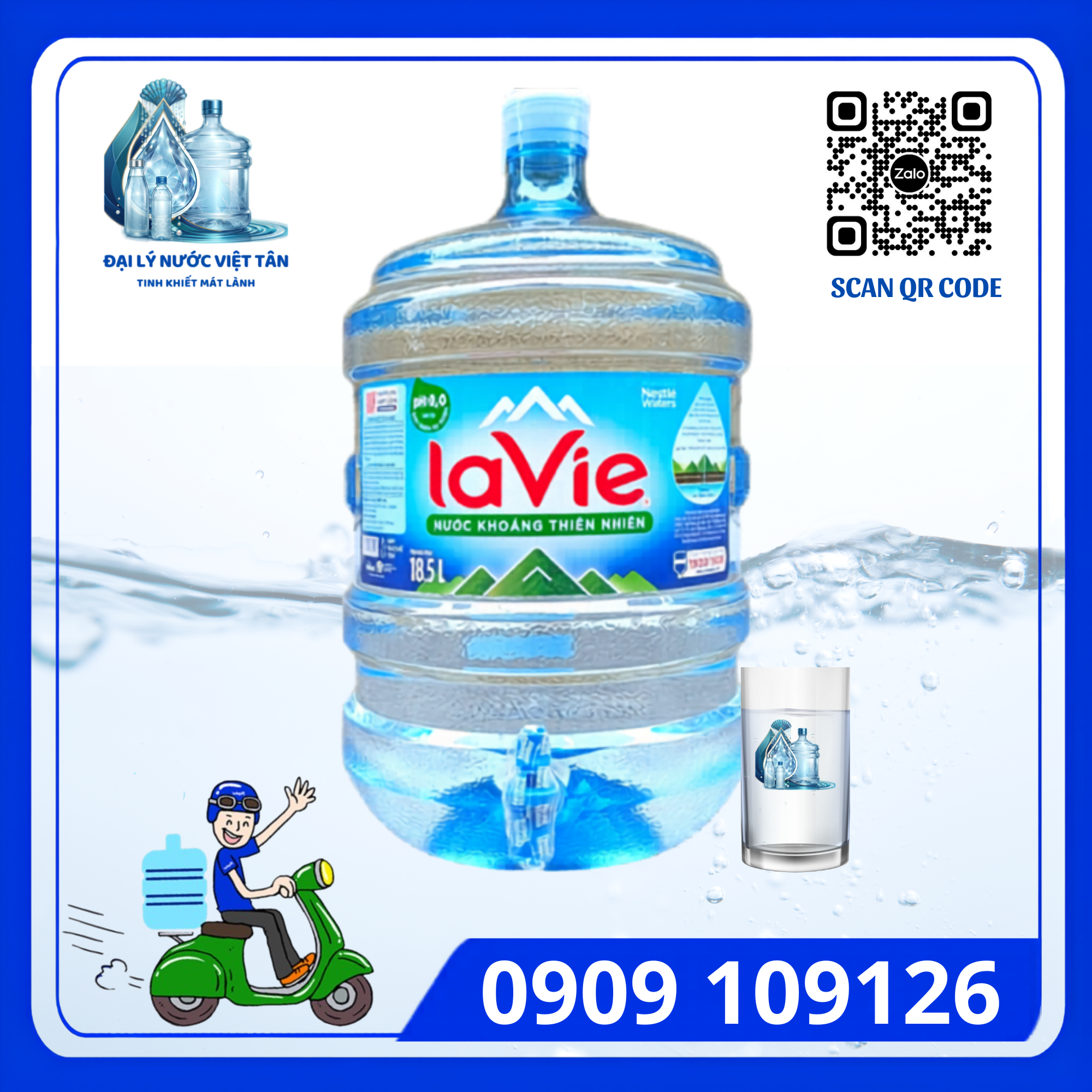 Bình Nước LaVie 19L (bình vòi)
